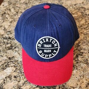 Brixton Blue and Red‎ Logo Cap